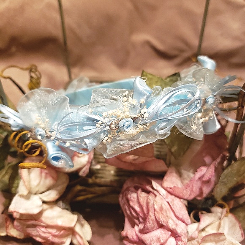Baby Blue Satin Headband NWT